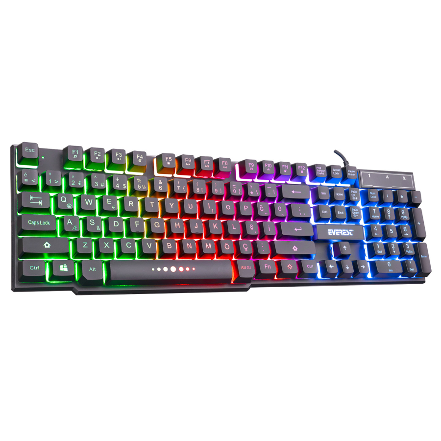 Everest KB-X88 BLAST Black USB Rainbow Backlit Q Gaming Keyboard