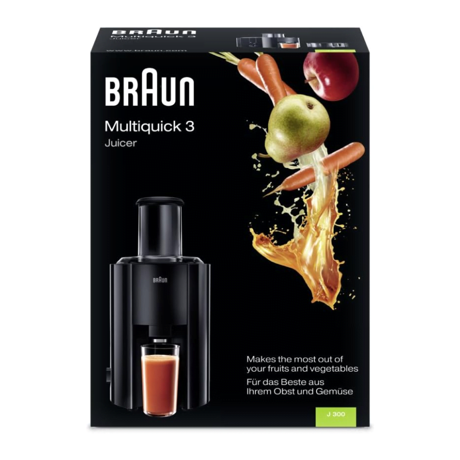 Braun Multiquick 3 J300 Katı Meyve ve Sebze Sıkacağı 800W