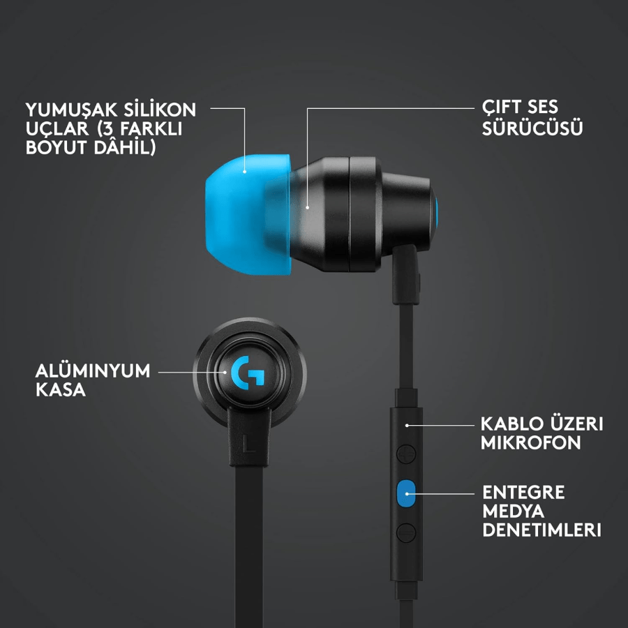 Logitech G333 Kulak İçi Stereo Oyuncu Kulaklığı