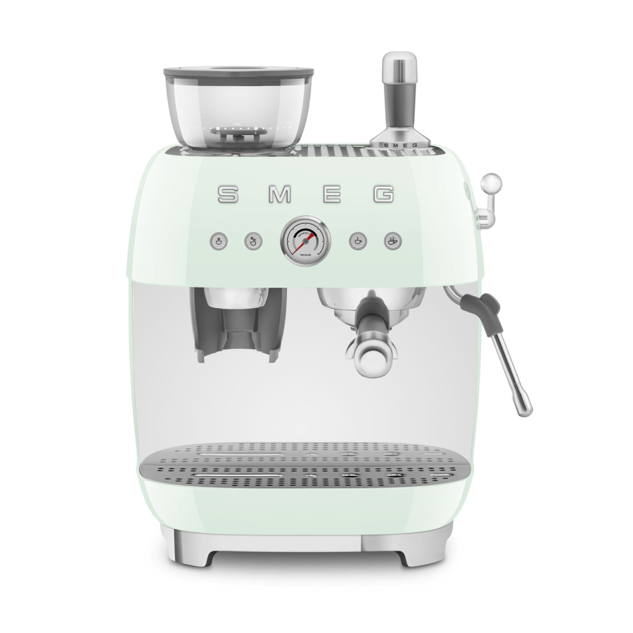 Smeg EGF03PGEU Pastel Green Espresso Coffee Machine | Pump | Grinder