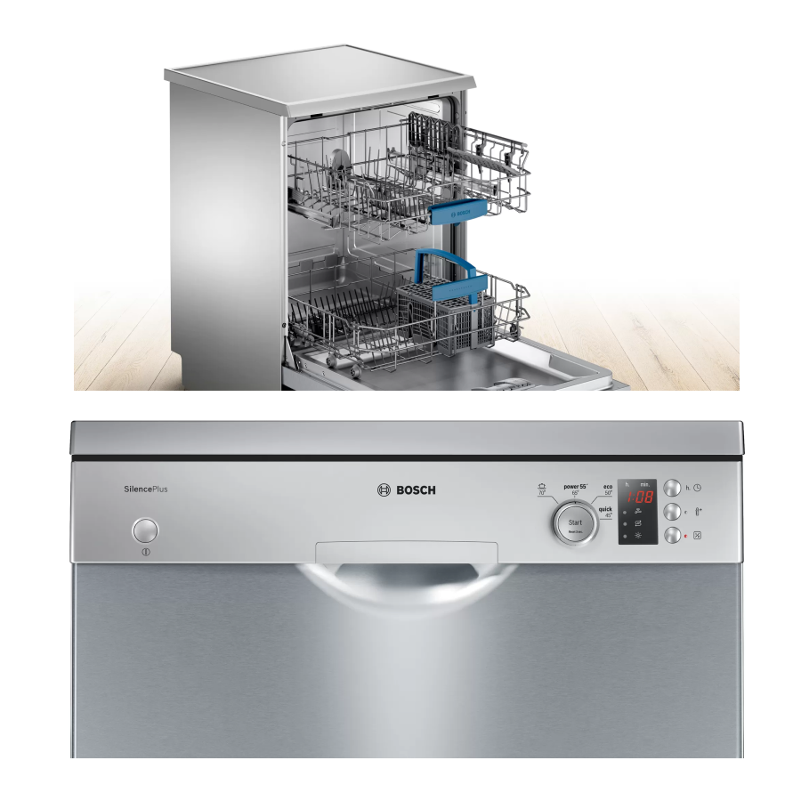 Bosch SMS43D08ME 4-Programm A+ Dishwasher Stainless Steel