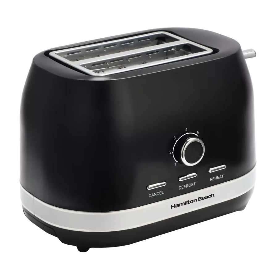 Hamilton Beach Ella 2 Slice Matte Black Toaster HBT1322MB