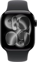 Apple Watch Series 11 GPS 42mm Jet Black Aluminium Black Sport Band M/L MEQU4