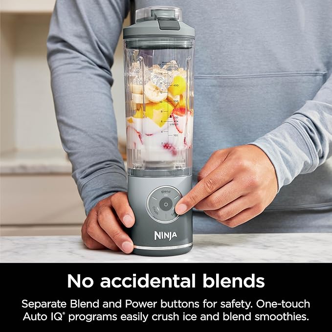 Ninja Blast Portable Blender Platinum Silver 650 Ml. (BC251SL)