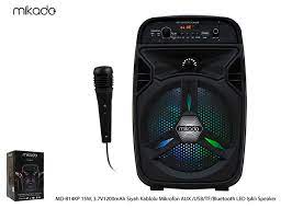 Mikado MD-814KP Wired Microphone Supported Led Lighted Portable Speaker