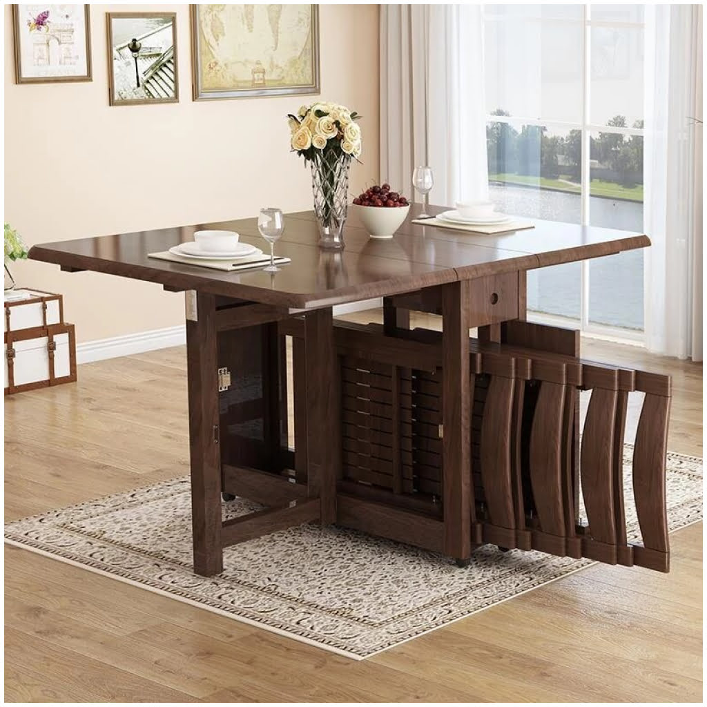 Folding dining table DM045 Rubber Wood