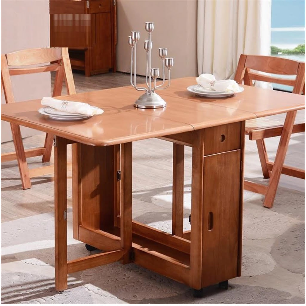 Folding dining table DM047 Rubber Wood