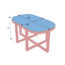 Telescopic dining table CZ100-2 Rubber wood + Sintered Stone board