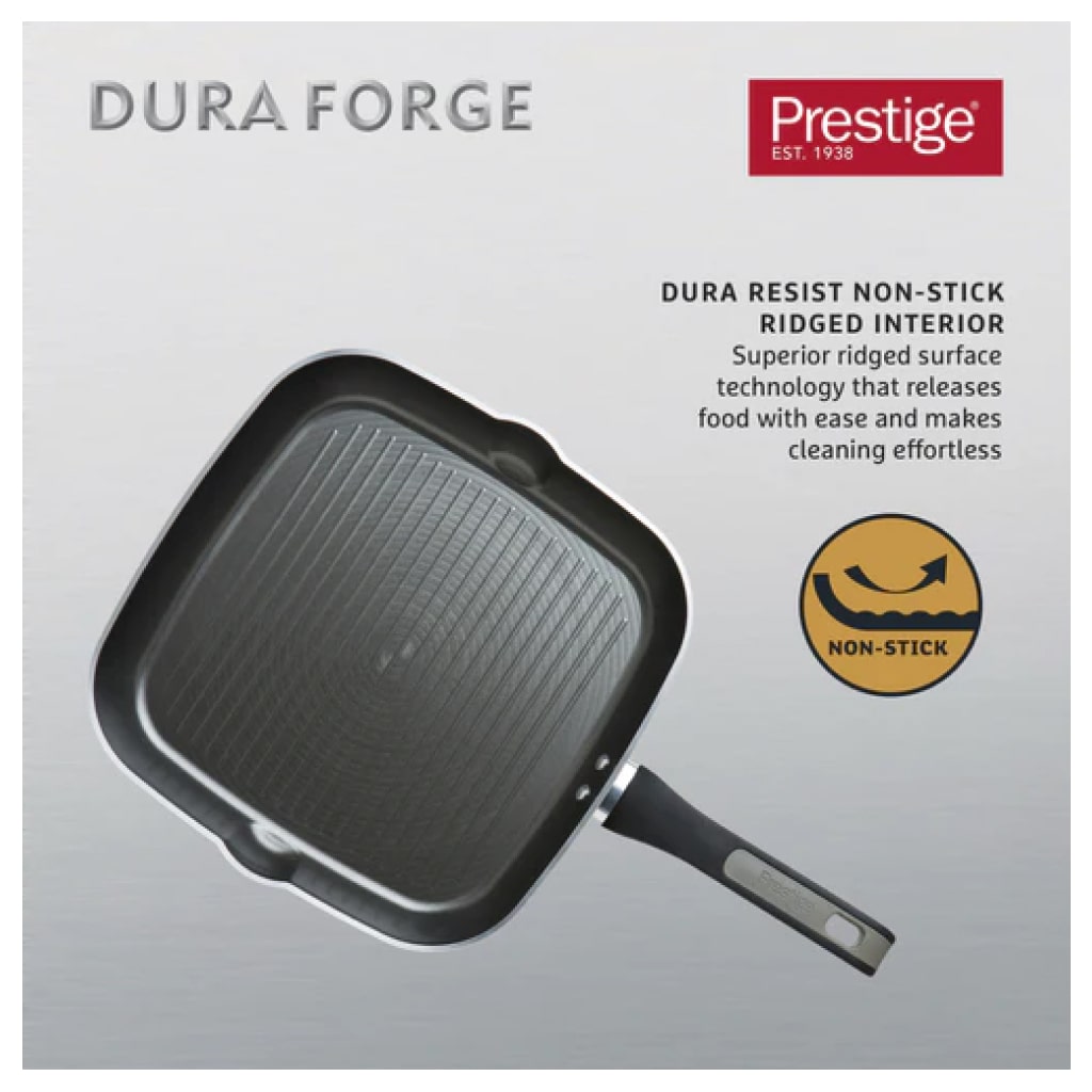 Prestige 20396ST Dura Forge Square Grill Pan 28cm