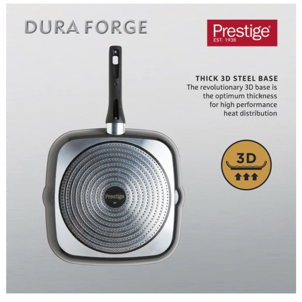 Prestige 20396ST Dura Forge Square Grill Pan 28cm