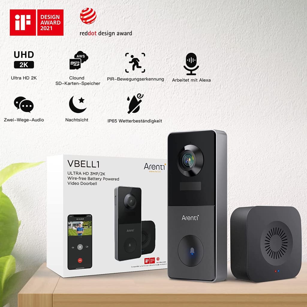 Arenti Vbell1 Video Doorbell Camera