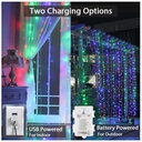 Christmas Curtain Battery Remote Controller Warm and Light Color