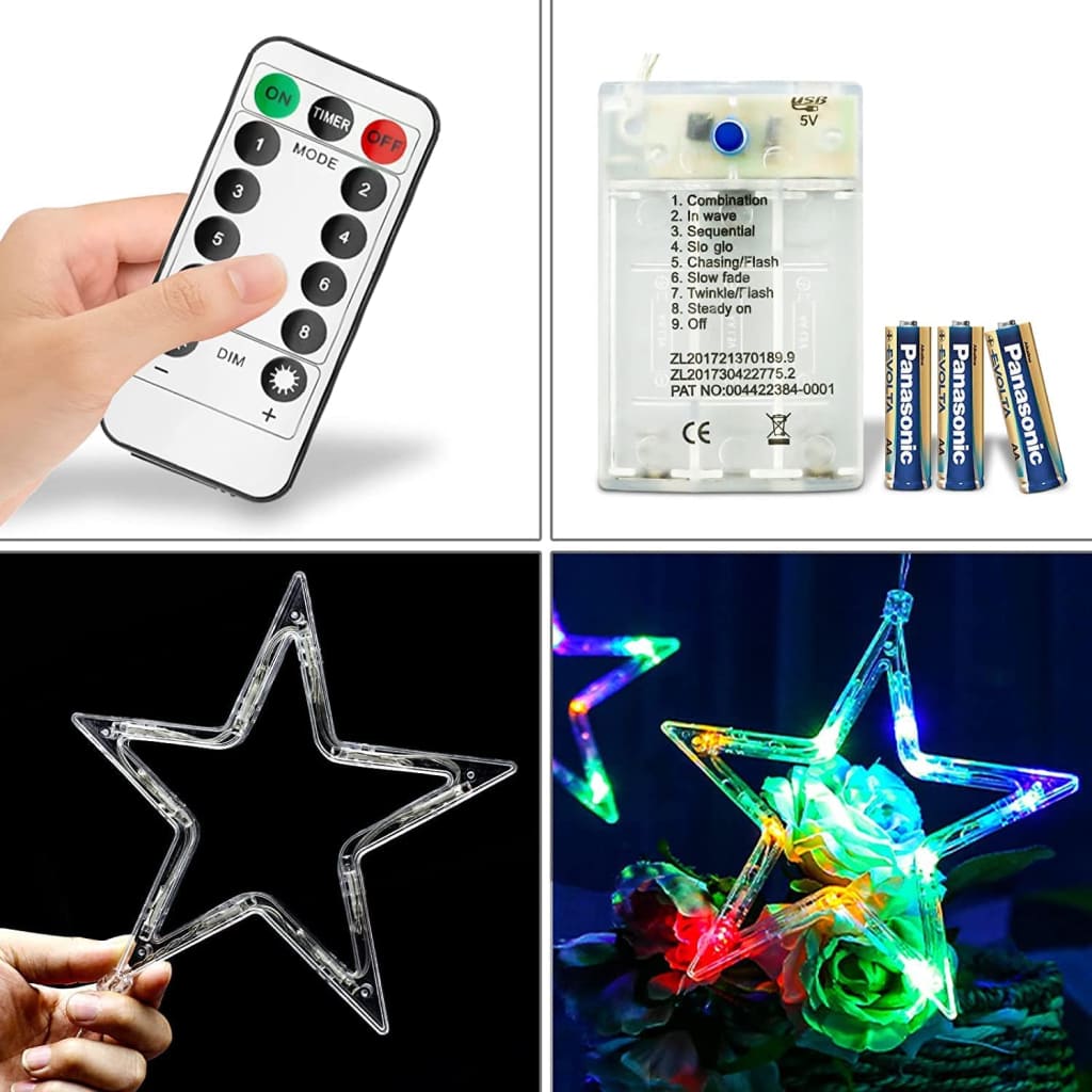 Star Curtain  Battery Remote Controller Warm and Light Color