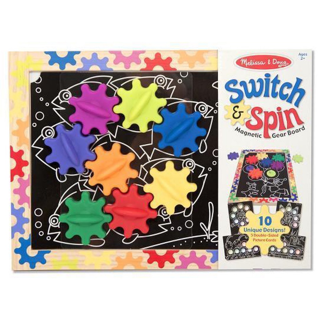 Melissa &amp; Doug Switch &amp; Spin Magnetic Gear Board Ages 2+