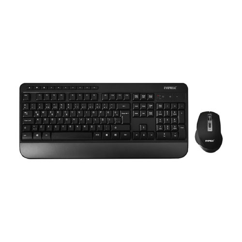 Everest KM-5300 Wireless Multimedia Keyboard + Mouse Set Combo Q Turkish Black