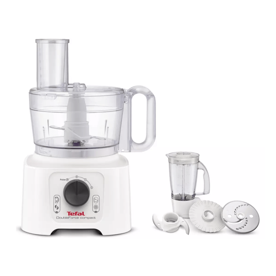 TEFAL DO542140 Double Force Compact Food Processor - White