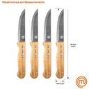 MasterChef 4 Set of Quality Kitchen Knives with Stainless Steel Serrated Blades-525519