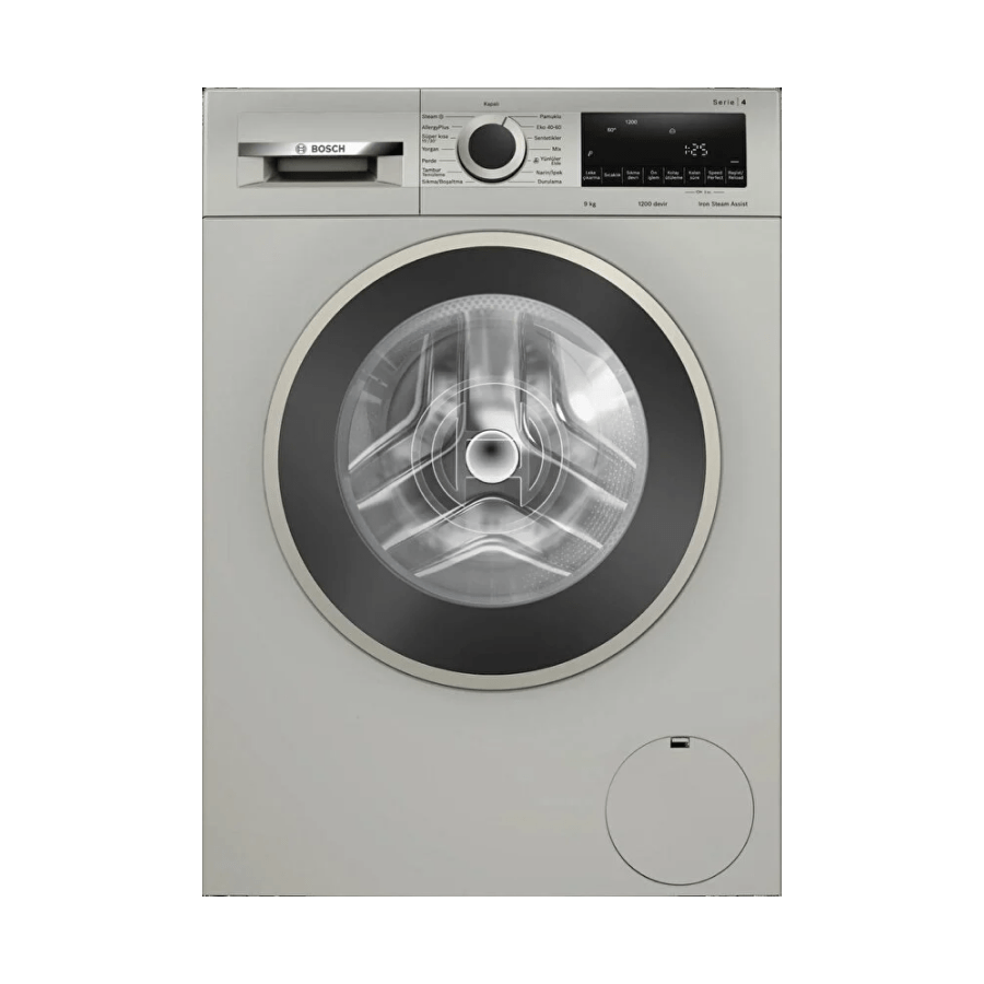 Bosch WGA142ZXTR 1200 Devir, 9kg, Çamaşır Makinesi - Gümüş