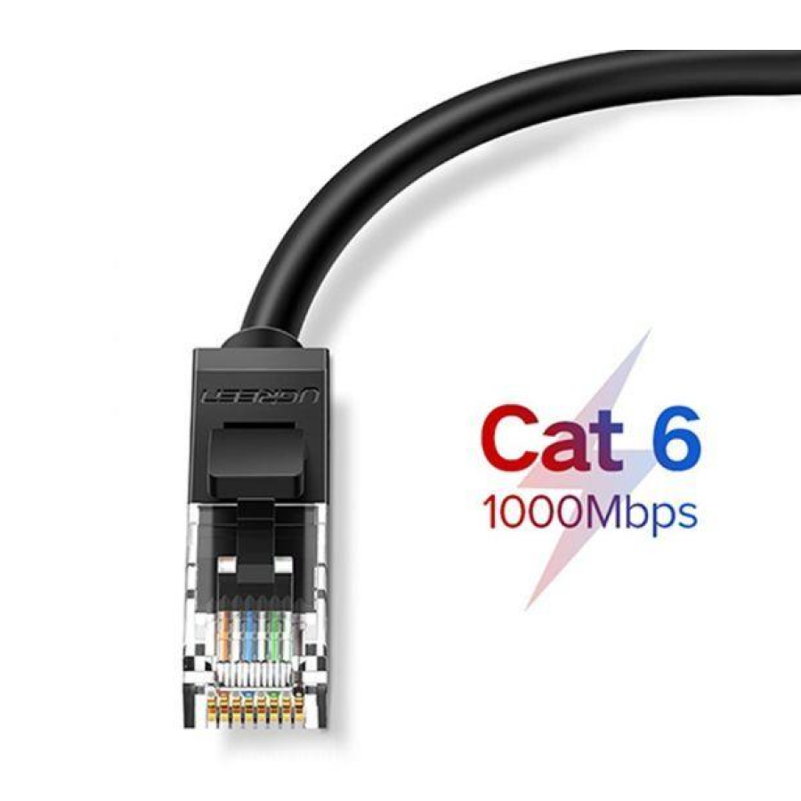 Ugreen NW102-20160 Cat6 U/UTP Lan Ethernet Kablosu 2m Siyah