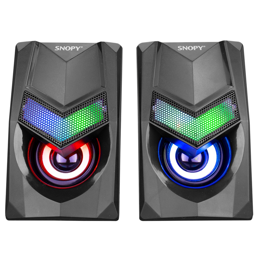 Snopy SN-X25 2.0 Multimedia RGB Light 3W * 2 Black USB Speaker