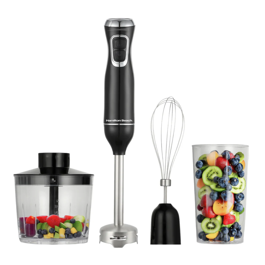 Hamilton Beach 4-in-1 Hand Blender Set Stainless Steel Blades HB5023-GS