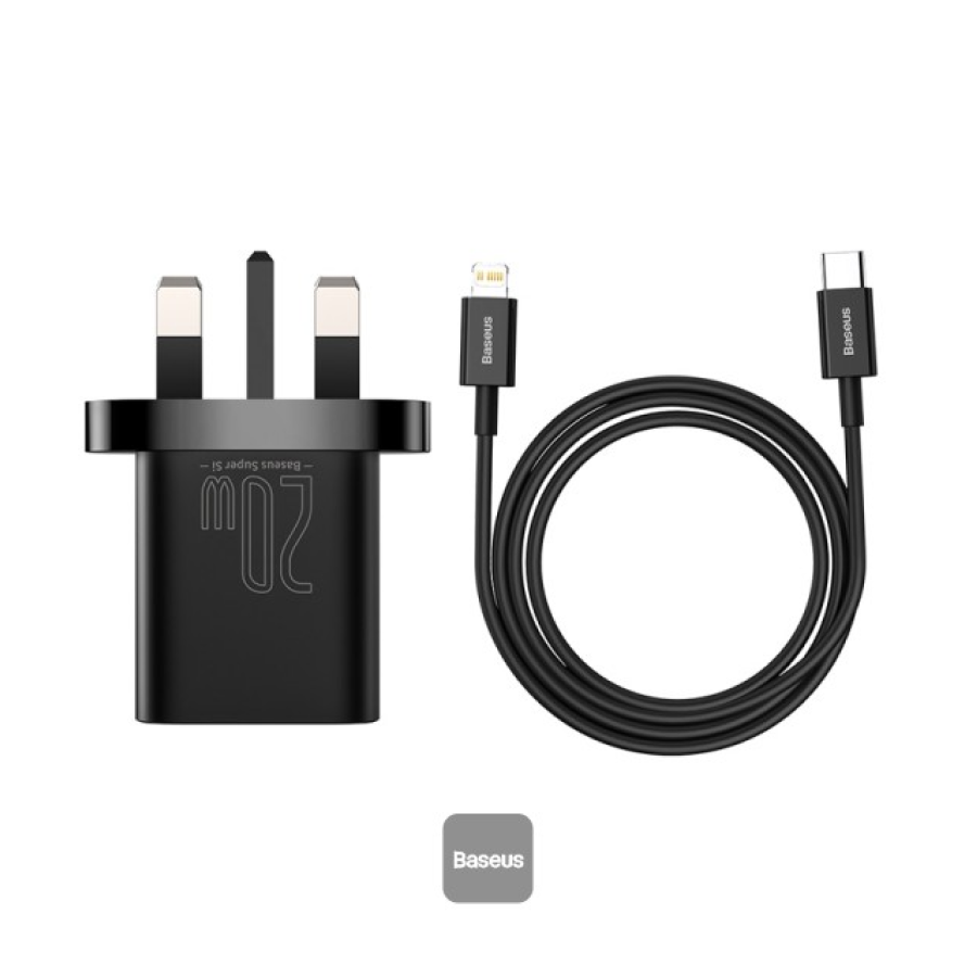 Baseus 20W PD Mini Charger Super Si 1C Şarj Adaptörü | USB Type-C | 1M TZCCSUP-K01 