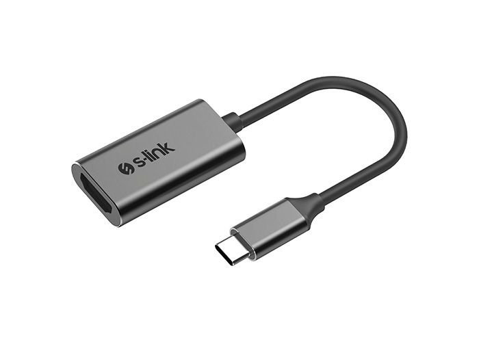 S-link Swapp SW-U512 Gray Metal Type-C to 4K HDMI Adapter