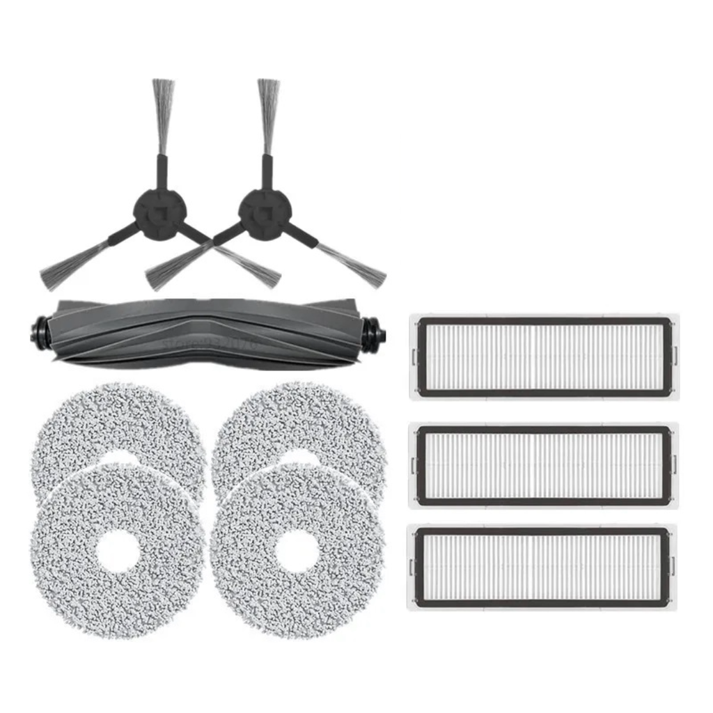DREAME L10s pro- 1 Main Brush (Rubber) +2 Side Brush+3 Dust Box Filter+2 pair mop cloth