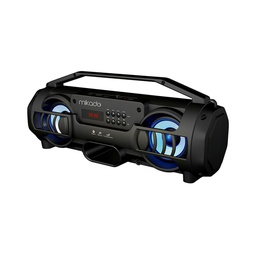 [SEG170] Mikado MD-BT38 Freestyle Siyah Işık BT / TF / USB / AUX / TWS Kablosuz MP3 Çalar Hoparlör
