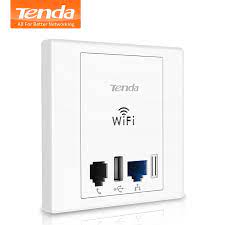 [00328] Wireless N300 Wall Plate Access Point con porta USB Tenda