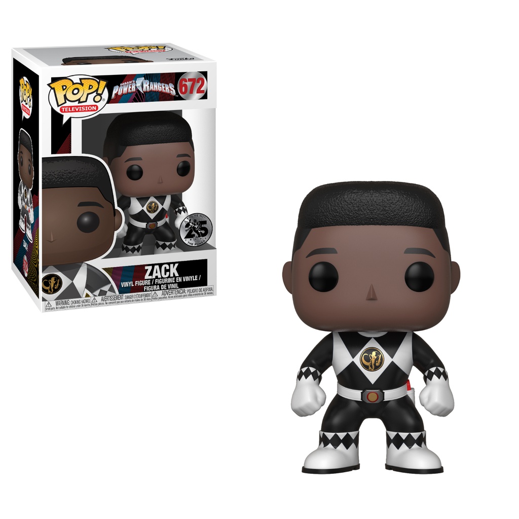 Funko - TV: Power Rangers (Black Ranger Zack) POP! Vinyl